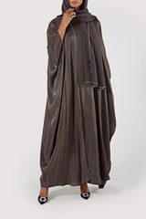 The Shamsa Abaya & Underdress | Brown