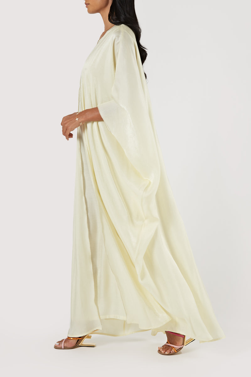 The Shamsa Abaya & Underdress | Yellow