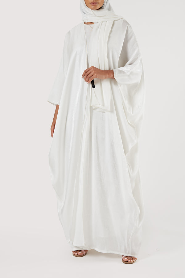 The Shamsa Abaya & Underdress | White