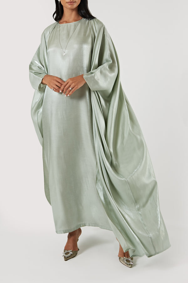 The Shamsa Abaya & Underdress | Sage