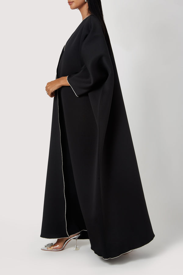 The Deema | Black with silver outline