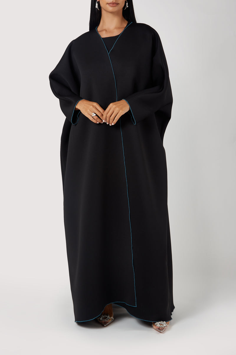 The Deema | Black with blue outline